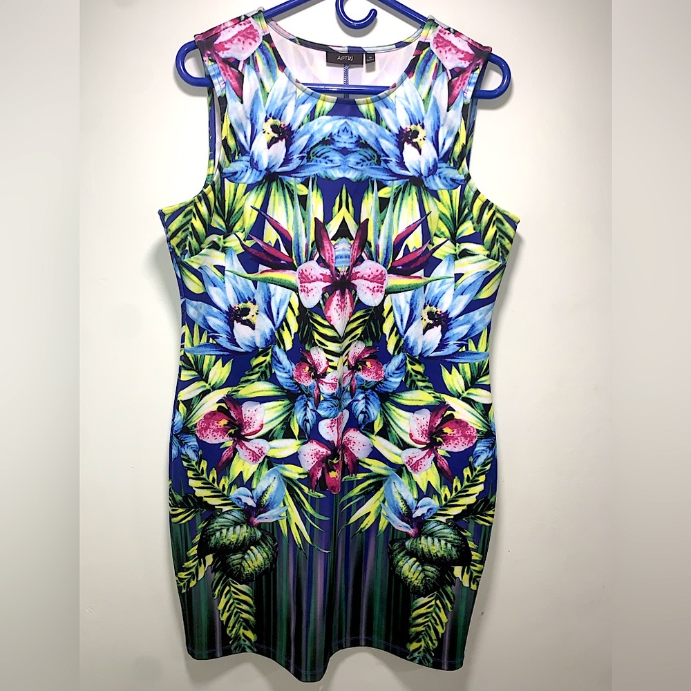 Apt. 9 women’s plus size dress multicolor floral pattern size 18